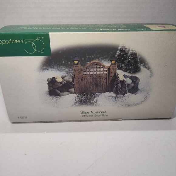 Department 56 Fieldstone Entry Gate Village Accessories 52718 in Original Box - Picture 1 of 5